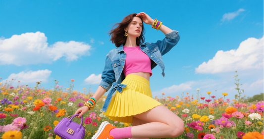 2025 Summer Fashion Guide: Dopamine outfits are perfectly matched with white shoes!